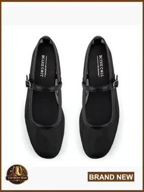Shoes | Mesh Ballet Flats Square Toe Mary Jane With Buckle Strap Dressy ...